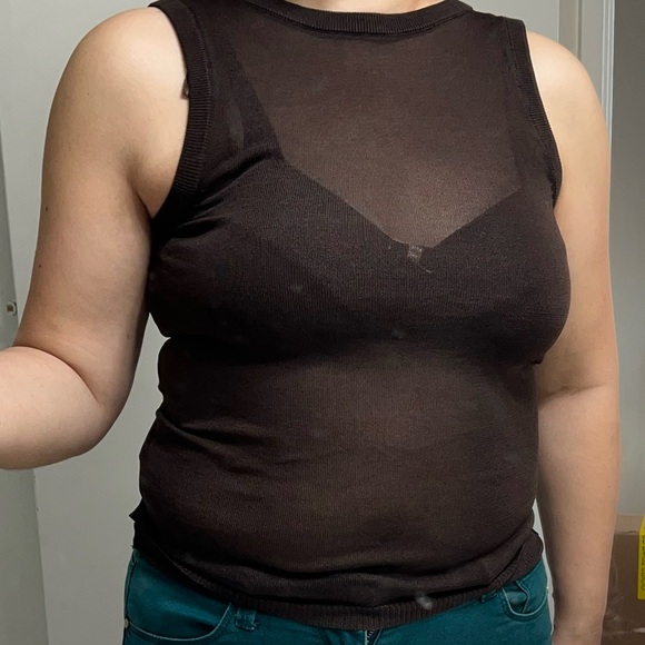 BNW Zara semi sheer sleeveless top - Picture 4 of 4